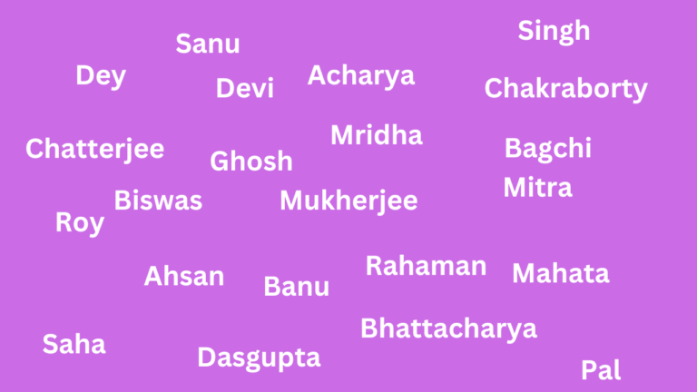 100 Bengali Surnames List Common Bengali Surnames Surname List